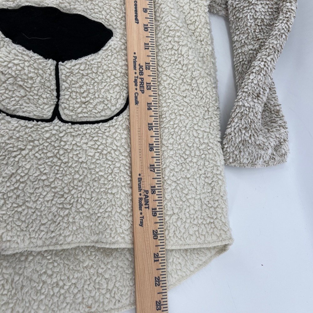 Derek Heart Girls M 10/12 Polar Bear Sherpa Fleece Pullover 3D Ears Ivory Taupe - Picture 5 of 9